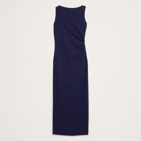 NWT! Banana Republic Black Lightweight Ponte Maxi Dress - Multiple💫 - Picture 4 of 5